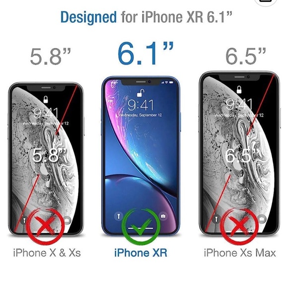 TETHYS 3 Pack Screen Protector For iPhone 11 / iPhone XR (6.1") W/Phone Stand - Picture 9 of 11